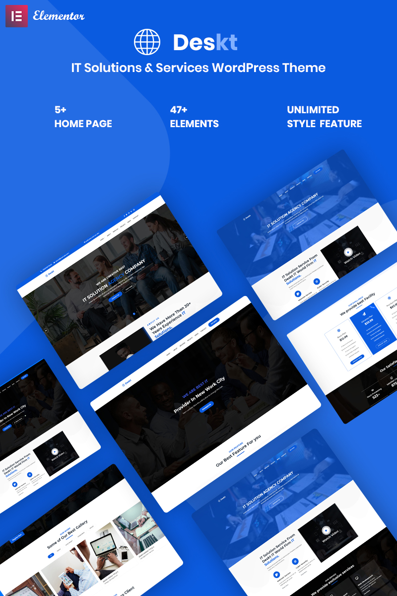 Deskt - IT Service and IT Solutions Responsive WordPress Theme