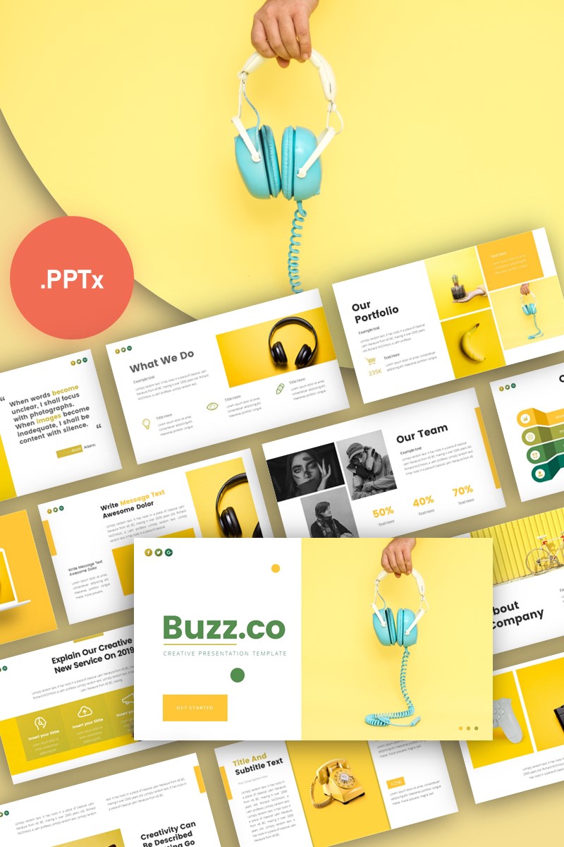 Buzz Creative Business Presentation PowerPoint template