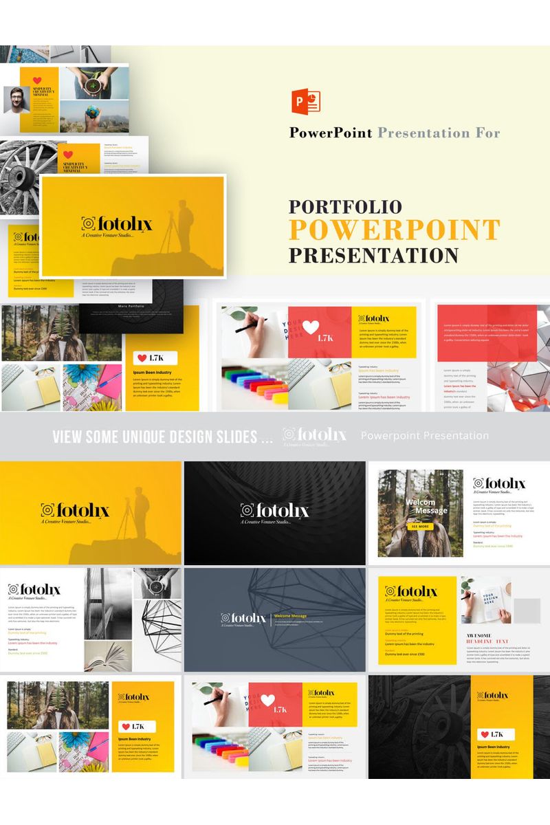 Portfolio & Photography PowerPoint template