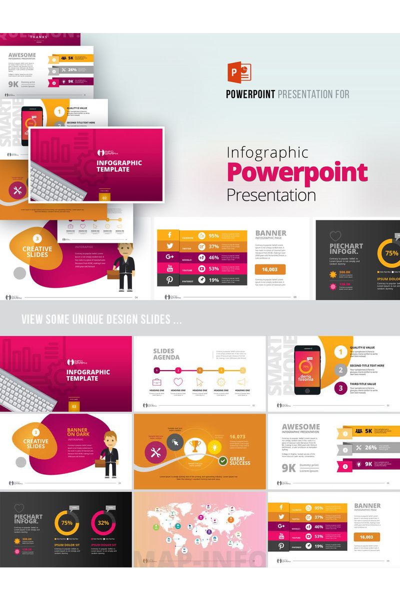 Modern Infographic PowerPoint template