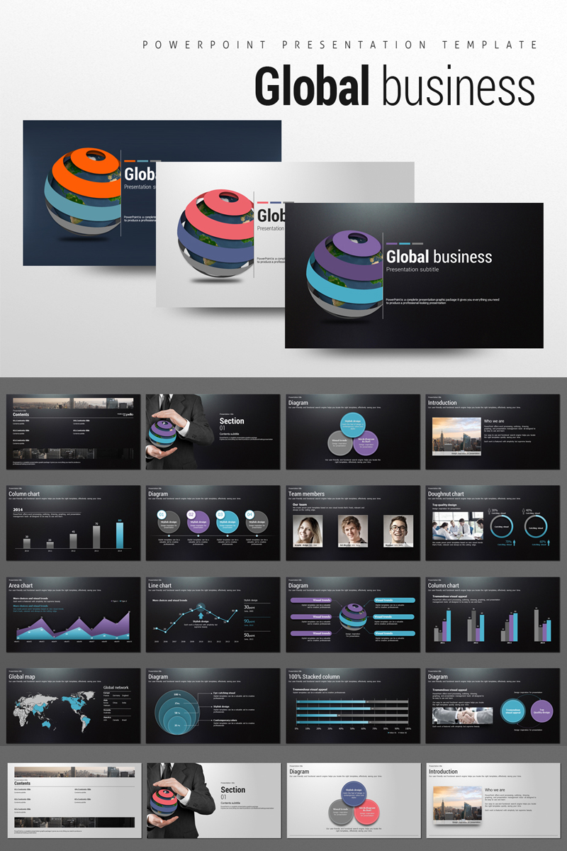 Global Business PowerPoint template