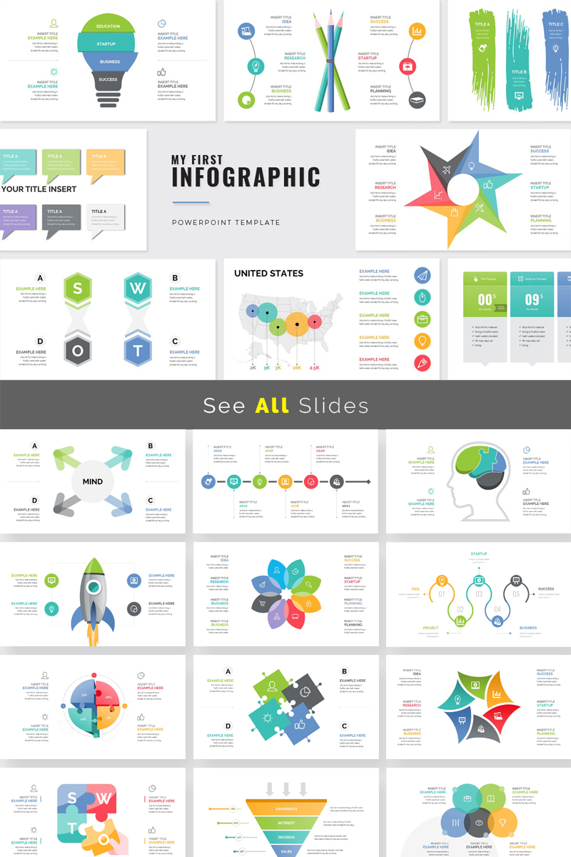 My First Infographic PowerPoint template